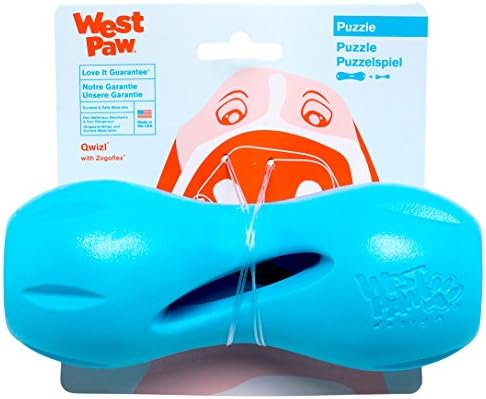 West Paw Zogoflex Qwizl Puzzle Puzzle Treat Toy-צעצוע לעיסה אינטראקטיבי לכלבים-מחלק פינוקים לחיות מחמד-צעצוע