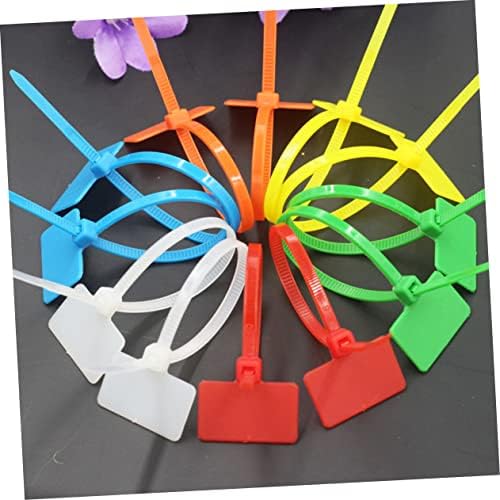 Inoomp 250 PCS תוויות חוט צבעוניות צבעוניות קשורות כבל לחבלים חשמליים מארגן מארגן קשרים קשרי מיקוד