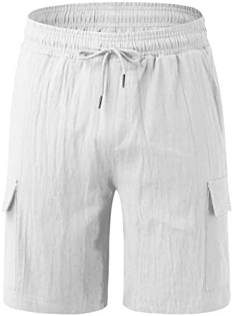 מכנסי אימונים של מיאשואי מותניים בצבע אמצע עם כיסים מכנסיים קצרים קיץ גברים שולטים ספורט סולידי ללבוש מזדמן