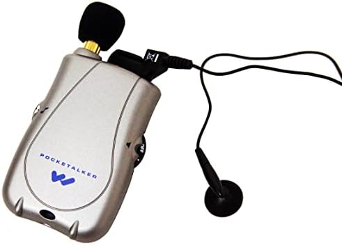 Williams Sound Pkt D1 H26 Pocketalker Ultra עם אוזניות ללבוש אחורי, 200 שעות חיי סוללה, טון מתכוונן