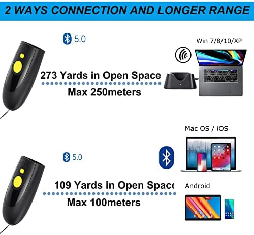TMSL-56 2D Bluetooth Barcode Scanner ו- TMSL-54CR 2D Bluetooth סורק עם צרור עריסת USB