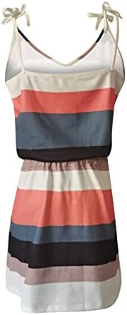 קיץ שמלות לנשים לקשור לצבוע מקרית מיני שמלות עם כיסים הלטר רצועת שרוך חוף שמלת חולצה שמלה