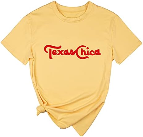 יקומוב טקסס צ'יקה חולצה נשים וינטג 'סטייט טקסס אהבה גרפית