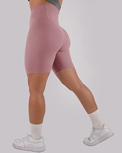 מכנסיים קצרים של פיצ'וגה קרוסאובר נשים קצרות 5 מכנסי אימון מותניים גבוהים עם כיסים עם מכנסי דחיסה של ריצה