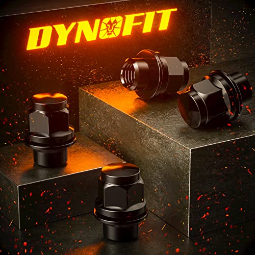 Dynofit 12mmx1.5 אגוזי גלגל אגוזים 1.46 אינץ '37 ממ אורך 13/16 21 ממ Hex OEM, 20x שחור M12X1.5 מגזין אגוזי מושב