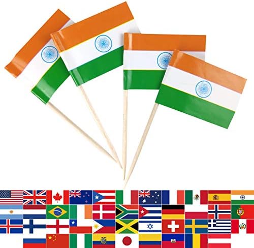 הודו קיסם דגל הודי מיני קטן צילינדר הקאפקייקס דגלי