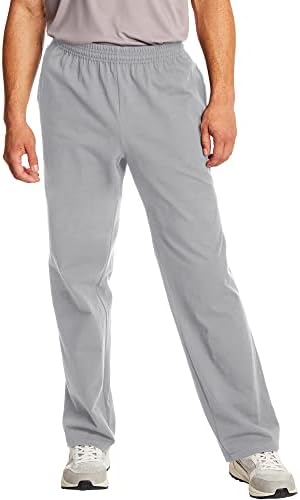 מכנסי טרנינג של Hanes Essentials, מכנסי ג'רזי הכותנה של גברים עם כיסים, 33