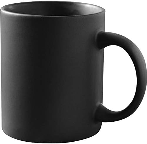 סמילטה 11 עוז ספל קפה פורצלן שחור מט, כוס קרמיקה קלאסית עם האנלד לתה קפוצ ' ינו לאטה, שחור מאט