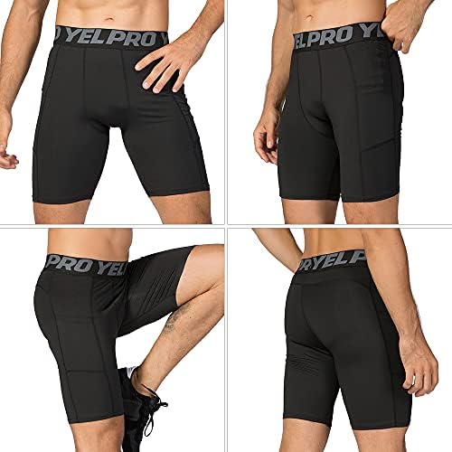 גברים של אלסטי מכנסיים מכנסיים ביצועים ספורט שכבה בסיסית מגניב יבש גרביונים פעיל אימון תחתונים