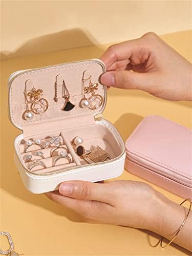 תיק תכשיטים נסיעות תכשיטים ניידים קופסאות עור עגילי עור תכשיטים קופסת תכשיטים