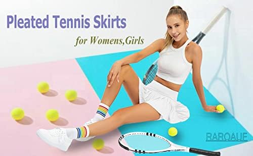 חצאית טניס של Raroauf נשים קפלים חצאיות גולף עם כיסים ספורט ספורט ריצה אתלטי סקורט מיני