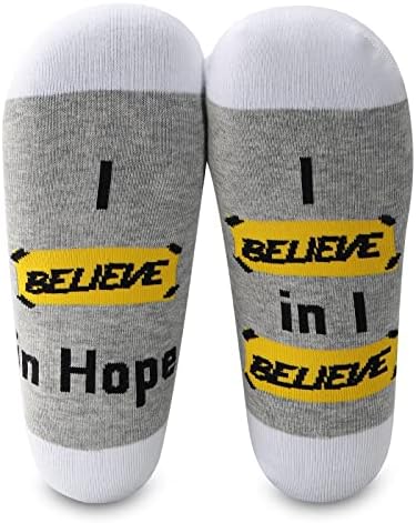 JNIAP 2 זוגות תוכנית טלוויזיה בהשראת גרביים נשים גרביים אני מאמין בתקווה שאני מאמין בהן אני מאמין לגרביים