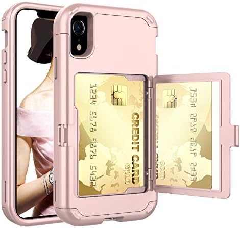 מארז Acxlife iPhone XR, מארז מחזיק כרטיסי אשראי של ארנק XR, כיסוי היברידי מגן כבד חסין זעזועים