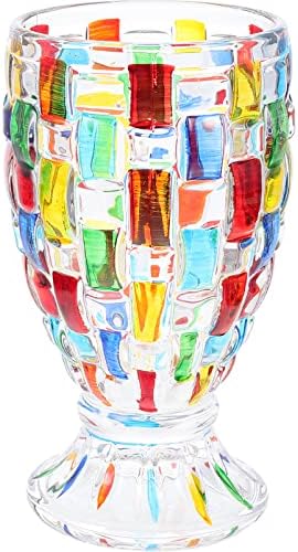 כוסות כוסות זכוכית של Upkoch כוסות שתייה מקסיקניות מפוצצות: קונפטי סלעים אריחים כוסות עיצוב כוס