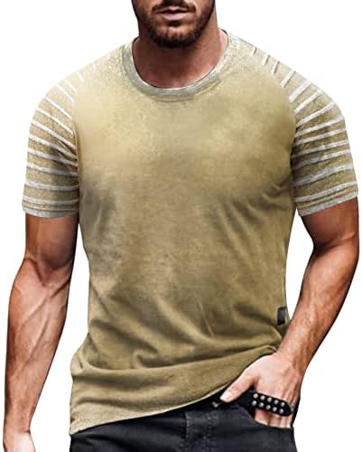 גברים של כושר חולצות קצר שרוול צווארון גדול חולצות אופנתי הברנש מודפס מקרית טי חולצות גופיות בסיסי חולצה