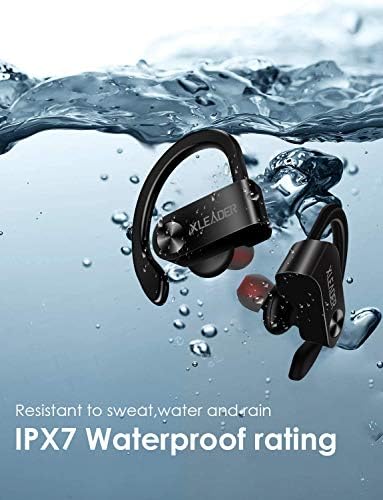 XLeader Sport3 Pro Sports Sports אוזניות אלחוטיות Bluetooth אוזניות באוזניים עם תצוגת LED מארז טעינה 48 שעות