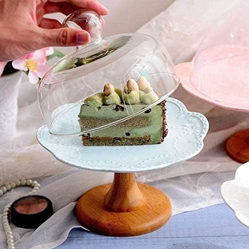 עמדת עוגה אירופית של YYDD עם כיפה, מחזיקי עוגה 26.5 סמ מתלה חטיפים, קינוח קינוח קינוח קינוח קרמיקה