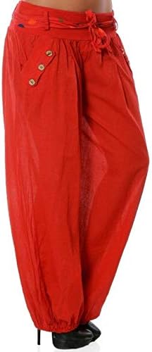 UKTZFBCTW צבע מוצק מזדמן מכנסיים רחבים ארוכים רופפים מכנסיים ספורט נשים מכנסיים אלסטי משלוח חוף פופקורן