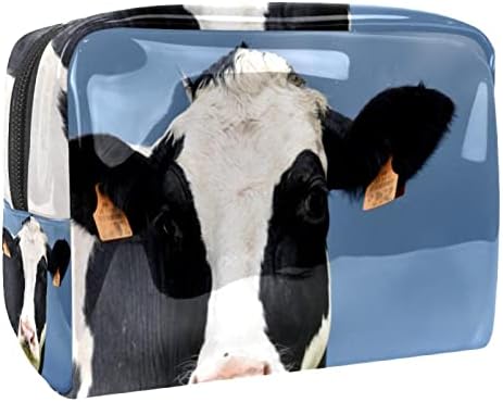 תיק קוסמטי של TbouoBt לנשים, תיקי איפור מרווחים מרחבים כיס טיול מתנה, פרה של בעלי חיים