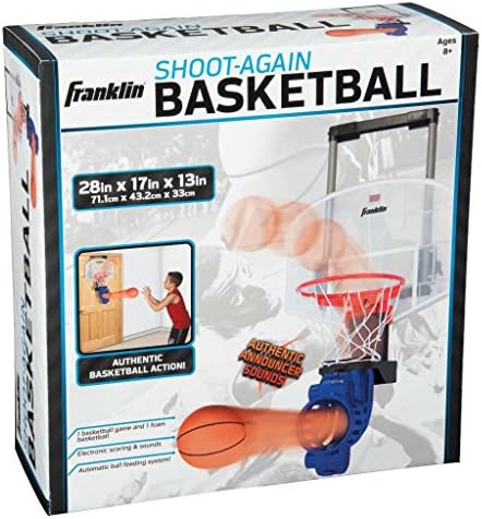 פרנקלין ספורט מיני חישוק כדורסל עם ריבאונדר וכדור - מעל חישוק הכדורסל של הדלת עם ריבאונדר כדור אוטומטי