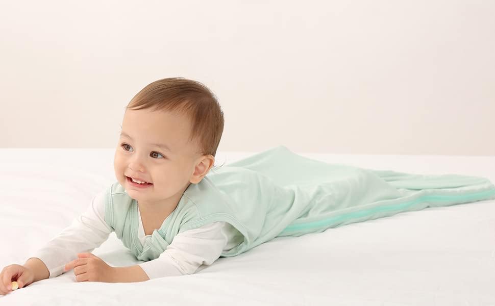 יוניסקס בייבי במבוק ויסקוזה שק שינה שק שינה בנות תינוקות בנות שמיכות לבישות, 0.5 TOG