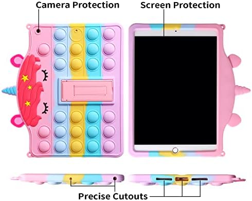 Children Popit iPad Case Deneration Case, iPad IPAD 8/7 CASE, iPad 10.2 מארז, כיסוי מארז מגן