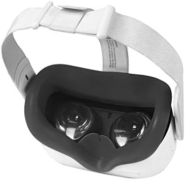 טאטאקו VR כרית עיניים של כיסוי סיליקון ל- Oculus Quest 2-חסין זיעה, אטום אור, לא החלקה, אפור רחיץ