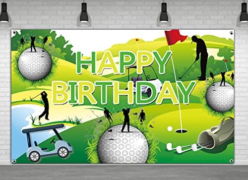 6 איקס 3.6 רגל גולף יום הולדת שמח קישוט רקע גדול גולף ספורט יום הולדת סימן באנר גולף ספורט נושאים