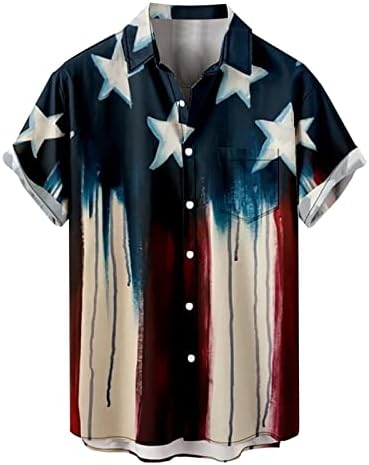 BMISEGM חולצות גברים קיץ דגל יום עצמאות דגל תלת מימד הדפסה דיגיטלית בהתאמה אישית אופנה שרוול ארוך חולצות