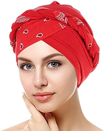 נשים אתני טורבן כובע בוהמי פרח הכימותרפיה כפת כובע רפוי סרטן בארה ' ב מוסלמי מעוות טורבנים כיסוי ראש