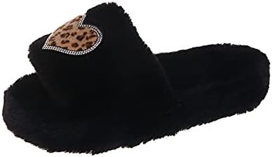 נשים בית כפכפים אהבת נמר כותנה ריינסטון אופנה נעלי עבה סולית קטיפה נעלי בית הדפסת נשים של נעל קשת
