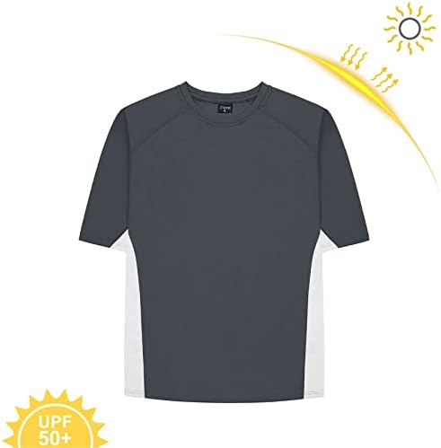 Letaotao של חולצת שחייה גדולה וגבוהה של לגברים הגנה על השמש upf 50+ פריחה גארד חולצת טריקו יבשה מהירה