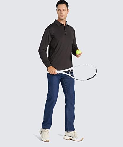 Lldress Mens Polo חולצות שרוול ארוך ושרוול קצר גולף מזדמן לחות פיתול יבש במהירות חולצה קטיונית