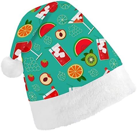 פירות קוקטיילים זכוכית חג המולד כובע סנטה כובע מצחיק חג המולד כובעי חג מסיבת כובעי עבור נשים / גברים