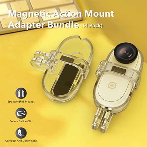 Symik Action Action Mount Mount מתאימים אביזר חבילה עבור Insta360 Go 2 מצלמת פעולה; עיצוב מוכן לפעולה קיצונית;