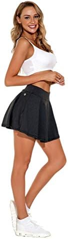 נשים קפלים חמוד חצאיות ספורט מכנסיים קצרים עם כיס עבור ריצה טניס גולף אימון