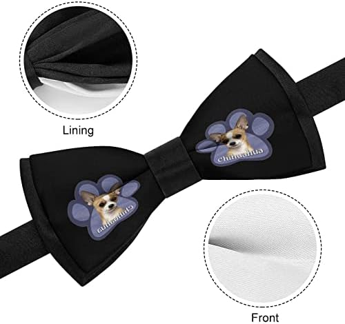 צ ' יוואווה כלב כפת גברים של מראש קשור עניבות פרפר מתכוונן מודפס חידוש עניבה
