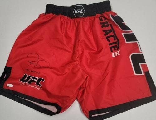 רויס גרייסי חתום על חתימה חתימה UFC Pride MMA מכנסיים קצרים מותאמים אישית. עד JSA - גופיות וגזעים עם