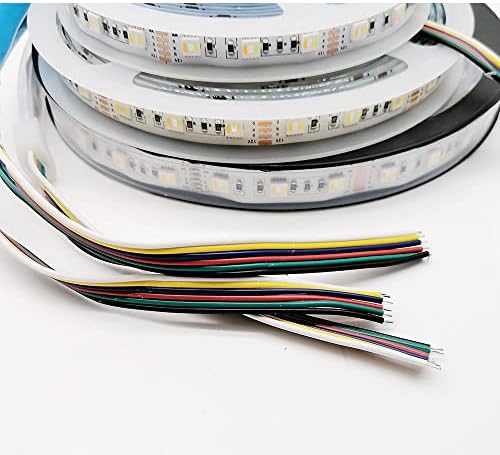 12 ממ PCB 5 צבע בשבב LED 1 RGB CCT רצועת LED 5050 DC12V/24V אור גמיש RGB+לבן+לבן חם 60 LED/M 5M/הרבה
