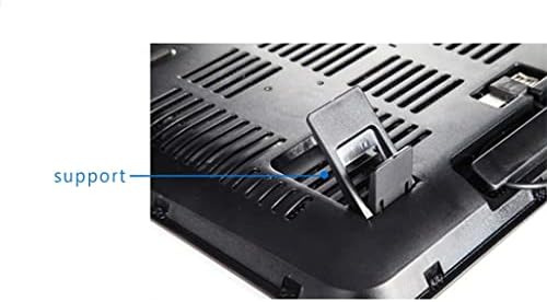 Dloett Notebook Radiator 5V 5V מאוורר USB חיצוני חיצוני תומך בכרית קירור ניידת -מאוורר לוח מתכת שקט במהירות גבוהה