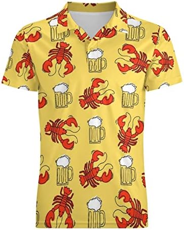 חולצות גולף של בירה וידקיקט של Weedkeycat חולצות גולף לגברים חולצת טריקו פולו מצחיקה
