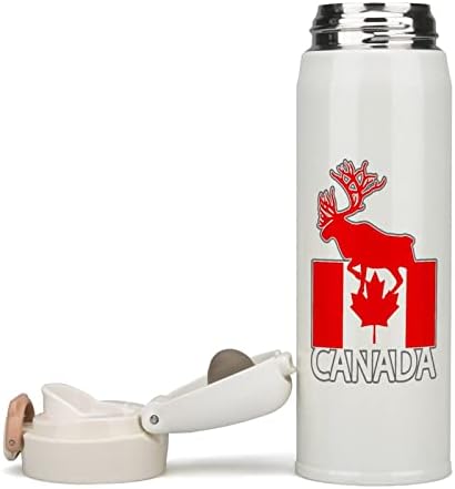 בידוד דגל איילים קנדה בקבוק מים כוס ספורט מבודדת נירוסטה וואקום לקמפינג נסיעות חיצוני 350 מל