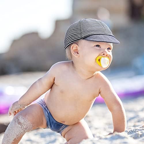 Zhanmai 6 קטעים תינוק בייסבול כובע פעוטות פסים כובעי בייסבול שזה עתה נולד במשך 3 חודשים עד שנתיים