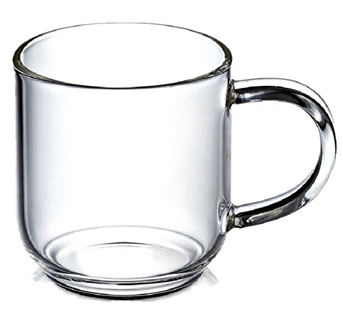Moyishi 100 מל זכוכית צלולה קטנה בורוסיליקט תה/כוס חלב קפה אספרסו, סט של 2