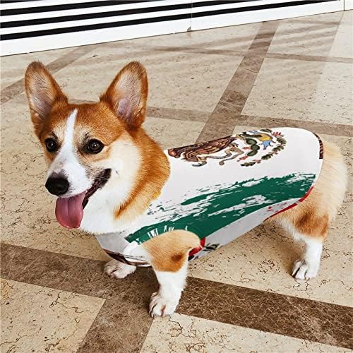 דגל מקסיקו דגל ציור סוודר סוודר סווטשירט סווטשירט בגדים לכלבים וחתולים בינוניים קטנים L