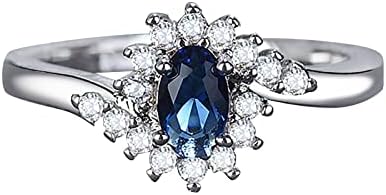 יסטו להקת טבעות לנשים סגלגל כחול חן טבעת לנשים תכשיטים פופולרי אבזרים
