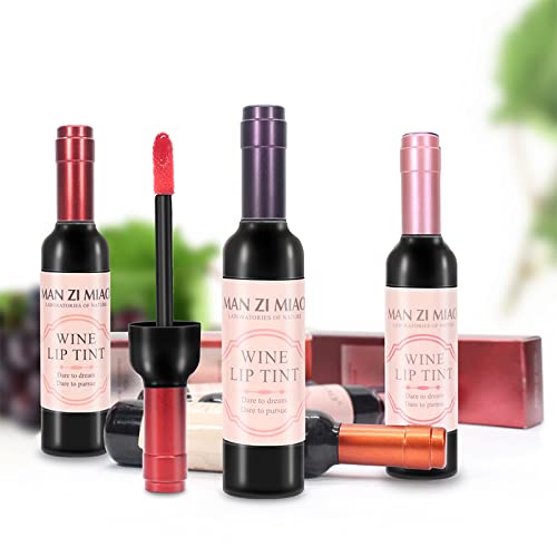 פפוקה 6 צבעים יין שפתיים גוון, לאורך זמן עמיד למים גלוס סט, מט שפתון נוזלי סט עבור בנות & מגבר; נשים