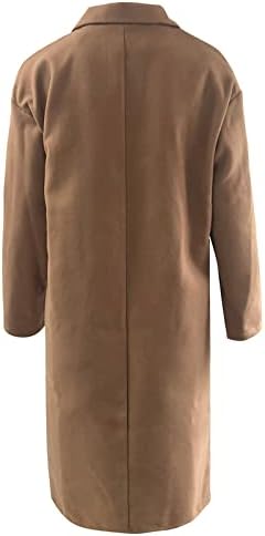 מעילי תעלה בגדים נחמדים לנשים מעילי צמר חזה חזה מעילי צמר מעילי צמר מעילי דש דש רזה של מעיל ארוך.