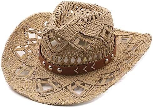לרכוש קאובוי כובע קיץ קש נשים כובעי בעבודת יד שמש כובע לגברים בוקרת שווא מזדמן חוף כובע פנמה