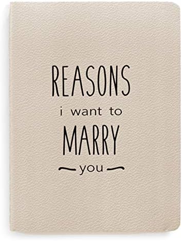 סיבות שאני רוצה להתחתן איתך מחברת יומן - מכתב אהבה מתנה לספר חתונה לבעל או חתן לכלה, מעורבות או הצעות